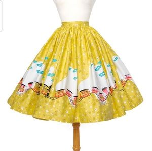 PUG Mary Blair yellow train skirt L